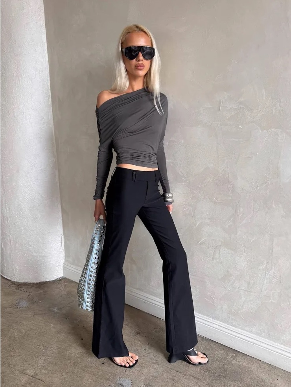 TALL Princess Polly Kinkirk Flared Pants Black